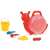 Snail shaped beach toy set, includes bucket, shovel, rake, and molds