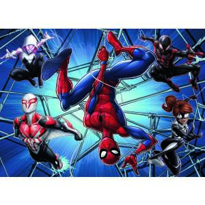 Lisciani Spiderman Puzzle, 60 Teile, doppelseitig, zum Ausmalen und Zusammenbauen, Spiderman, Spider-Gwen, Miles Morales, Spider-Man - Puzzle & Rätsel