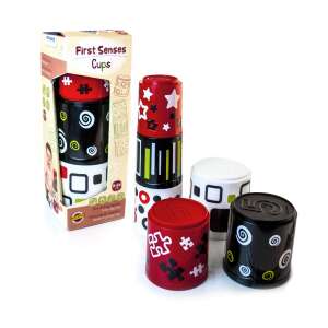 Miniland Első érzékek egymásra rakható csészék, 6 színes csésze különböző mintákkal, tökéletes a finom motoros készségek és a szem-kéz koordináció fejlesztéséhez - Miniland
