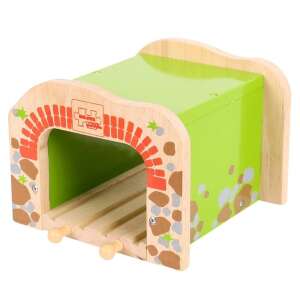 BIGJIGS Toys Double Tunnel wooden train track accessory - Train, rail element, motorway
