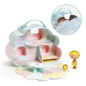 Djeco Tinyly Sunny and Mia dollhouse open with doll and pet - Dollhouse