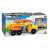 Master Builder toy truck with crane, toy truck with crane, yellow toy truck