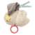 Fehn musical cloud toy, white with brown hat and yellow star, showing the zipper and ring