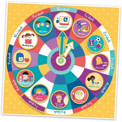 Galt First Sticker Calendar, Time of the Day Activity, Clock with Stickers, 3+ Years