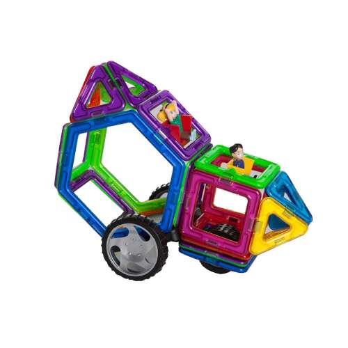 Blocuri de construcție magnetice Magplayer, set de 48 de piese, jucărie STEM pentru copii, joacă creativă
