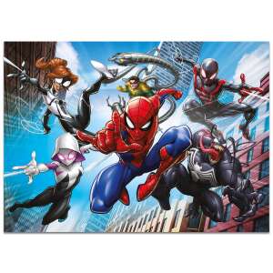 Puzzle Spider-Man și prietenii săi, 48 de piese, de colorat - Lisciani Puzzle