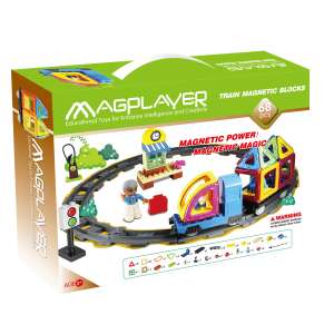 Joc de constructie magnetic - 68 piese 84965241 - Jocuri creative și de construcție