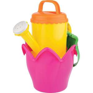 Green Garden kids gardening set, includes watering can, bucket, rake, shovel, and sieve - Androni Sandbox Toy