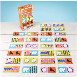 Galt Toys Picture Dominoes game, 28 colorful dominoes with pictures, for ages 4+ - Domino, Chess Set