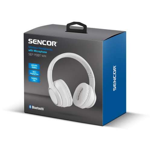 Sencor SEP 710BT WH Vezeték nélküli fejhallgató headset