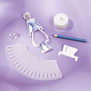 Frozen 2 Leuchtkleid DIY Bastelset mit Elsa Puppe, Rock-Schablone, Buntstift, Strasssteinen, Mini-LED-Licht und Anleitung - Totum