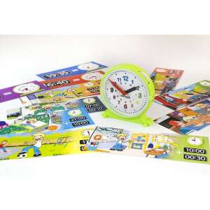 Miniland Activity Clock educational toy for kids, teaches time telling, includes clock and activity cards - Miniland Developmental Toy for Preschooler