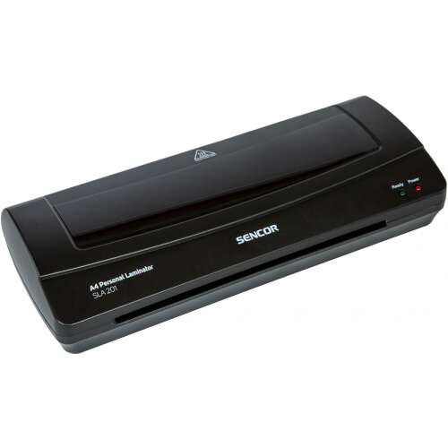 Sencor SLA 201 A4 laminator, black, angled view