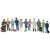 Miniland Jobs Figures Set of 11, Playset of 11 different professions,  includes firefighter, police officer, doctor, teacher, chef, mechanic, pilot, nurse, construction worker, office worker, and delivery driver