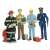 Miniland Jobs Figures Set of 4, Playset of 4 different professions,  includes firefighter, office worker, construction worker, and police officer