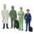 Miniland Jobs Figures Set of 4, Playset of 4 different professions,  includes chef, mechanic, nurse, and pilot