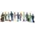 Miniland Jobs Figures Set of 11, Playset of 11 different professions,  includes firefighter, police officer, doctor, teacher, chef, mechanic, pilot, nurse, construction worker, office worker, and delivery driver