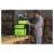 Fieldmann FDN 4150 metal rolling toolbox, green, three-piece, with wheels and telescopic handle, in use