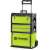 Fieldmann FDN 4150 metal rolling toolbox, green, three-piece, with wheels and telescopic handle