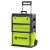 Fieldmann FDN 4150 metal rolling toolbox, green, three-piece, with wheels and telescopic handle