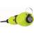 Fieldmann FDS 10103-A cordless screwdriver, green and black, back view, showing charging port and key ring