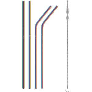 Lamart LT7053 stainless steel drinking straw set with cleaning brush - Straw