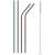 Lamart LT7053 stainless steel drinking straw set with cleaning brush