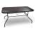 Fieldmann FDZN 5030 garden table, black tempered glass top, metal frame, rectangular, umbrella hole