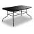 Fieldmann FDZN 5030 garden table, black tempered glass top, metal frame, rectangular, umbrella hole