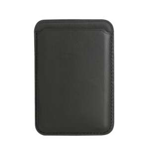 Black magnetic phone card holder, holds up to 3 cards, compatible with wireless charging - Dressing Accessory