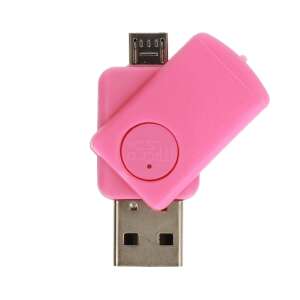 Micro SD kártya olvasó, Micro USB, rózsaszín 84994113 