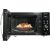 Aiwa MW-230DG/BK black microwave oven with food inside