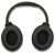 Aiwa black headphones, earcups view