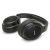 Aiwa black wireless headphones, angled view