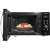 Aiwa MW-230DG/BK 23 Liter Microwave with Grill, Black, Open Door, Food Inside