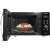 Aiwa MW-230DG/BK 23 Liter Microwave with Grill, Black, Open Door, Food Inside