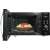 Aiwa MW-230DG/BK 23 Liter Microwave with Grill, Black, Open Door, Food Inside