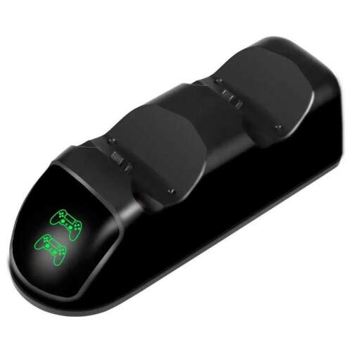 Dockingstation für 2 PS4 Controller, TP4-889 Smart Charging Station, Schwarz
