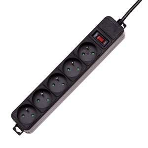 Akyga AK-SP-05A 5-socket surge protector with on/off switch - Electrical Installation