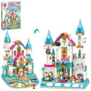 QMAN® 32015 - Zabawka do budowania ogromnego kwiatowego zamku księżniczki Lei - w 100% kompatybilna ze wszystkimi innymi popularnymi markami 139131751 - QMAN Qman