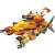 QMAN 41311 Vehicul de luptă special Tyrannosaurus, set de construcție 4 în 1, 988 de piese, portocaliu și galben