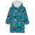 Naruto Chibi Kapuzenfleece-Decke, Poncho für Kinder, blau mit Naruto-Charakteren