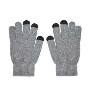 Gray touchscreen gloves for men, perfect for using your smartphone in winter - Fashion & Clothing