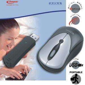 Typhoon 40810 vezeték nélküli optikai egér, hordozható, USB vevő, laptophoz, notebookhoz, PC-hez - Typhoon