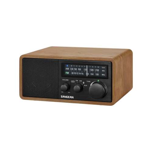 Sangean WR-11 BT+ AM/FM Bluetooth asztali rádió diófa bevonattal
