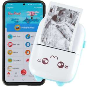 Mini Hőnyomtató - Macska Dizájn - Fotókhoz és Címkékhez