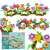 Flower garden building blocks set, 104 pieces, for kids 3 years and up, colorful flowers and leaves