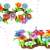Flower garden building blocks set, 104 pieces, for kids ages 3 and up, showing different building possibilities