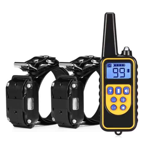 AOVO elektromos kutyakiképző nyakörv 2 kutyához távirányítóval