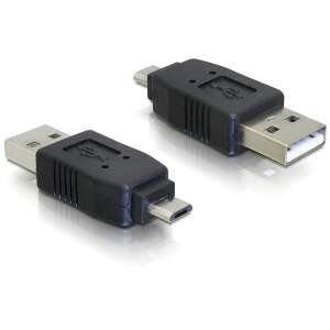 Delock USB Micro-B to USB 2.0 A adapter, black - Computers and Accessory
